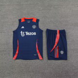 2025 M Utd Sapphire Blue Vest Training Jersey(A Set)