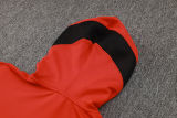 2024/25 Bulls Red Hoody Zipper Jacket Tracksuit