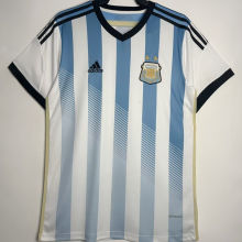 2014 Argentina Home Retro Soccer Jersey