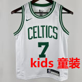 2025 Celtics BROWN #7 White Kids NBA Jersey