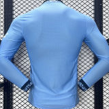 2024/25 Man City Home Blue Player Version Long Sleeve Jersey