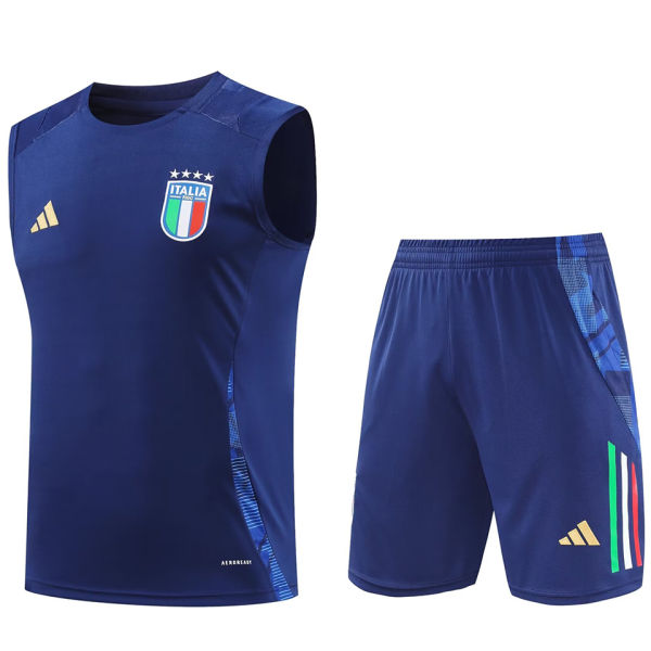 2025 Italy Sapphire Blue Vest Training Jersey(A Set)