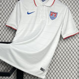 2014 U.S Home White Retro Soccer Jersey