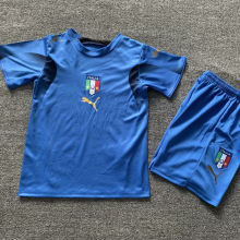 2006 Italyl Home Blue Kids Retro Soccer Jersey