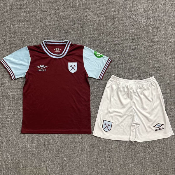 2024/25 West Ham Home Kids Soccer Jersey