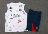 2025 PSG White Vest Training Jersey(A Set)