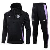 2025 Germany Black Hoody Zipper Jacket Tracksuit