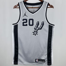 2021 Spurs GINOBILI #20 Grey NBA Jerseys