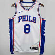 2025 76ers GEORGEG #8 White NBA Jerseys 热压