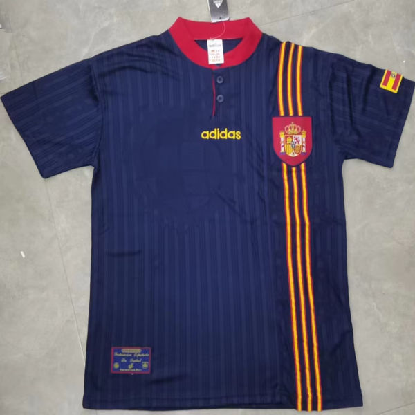 1996 Spain Away Retro Soccer Jersey