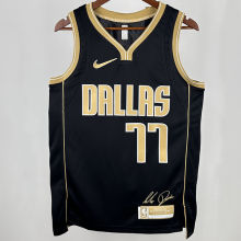 2025 Mavericks Dončić #77 Black Honor Edition NBA Jerseys