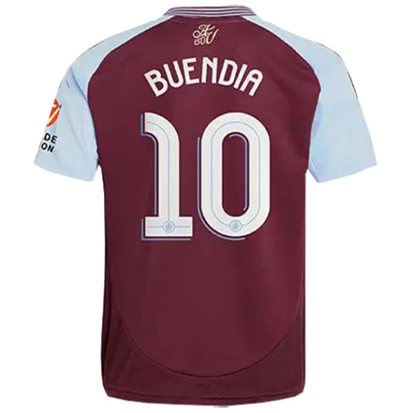 BUENDIA #10 Aston Villa Home Fans Soccer Jersey 2024/25 (UCL Font)