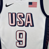 2025 Team USA HALIBURTON #9 White NBA Jerseys