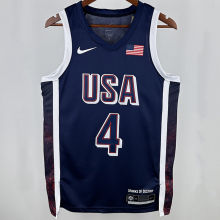 2025 Team USA CURRY #4 Sapphire Blue NBA Jerseys