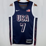 2025 Team USA DURANT #7 Sapphire Blue NBA Jerseys