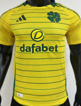 2024/25 Celtic Away Yellow Green Player Version Soccer Jersey