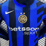 2024/25 In Milan Home Player Version Long Sleeve Jersey