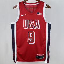 2024 Team USA HALIBURTON #9 Red NBA Jersey