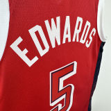 2024 Team USA EDWARDS #5 Red NBA Jersey