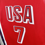 2024 Team USA DURANT #7 Red NBA Jersey