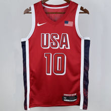 2024 Team USA TATUM #10 Red NBA Jersey