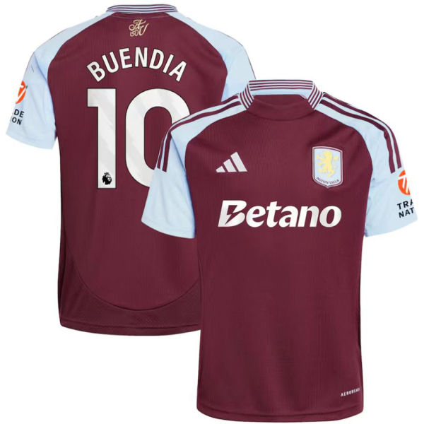 BUENDIA #10 Aston Villa Home Fans Soccer Jersey 2024/25 (League Font ) 联赛字体 ★★