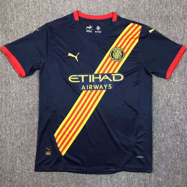 2024/25 Girona Third Black Fans Soccer Jersey 赫罗纳