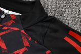 2025 M Utd Black Red Sweater Tracksuit