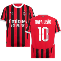 RAFA LEãO #10 AC Milan 1:1 Quality Home Fans Soccer Jersey 2024/25 UCL Font 欧冠字体 ★★