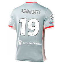 J.ALVAREZ #19 ATM Away Fans Jersey 2024/25 （UCL Font 欧冠字体 有号下广告 ★★ ）