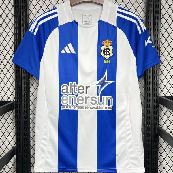 2024/25 Recreativo Huelva Home Fans Soccer Jersey 韦尔瓦