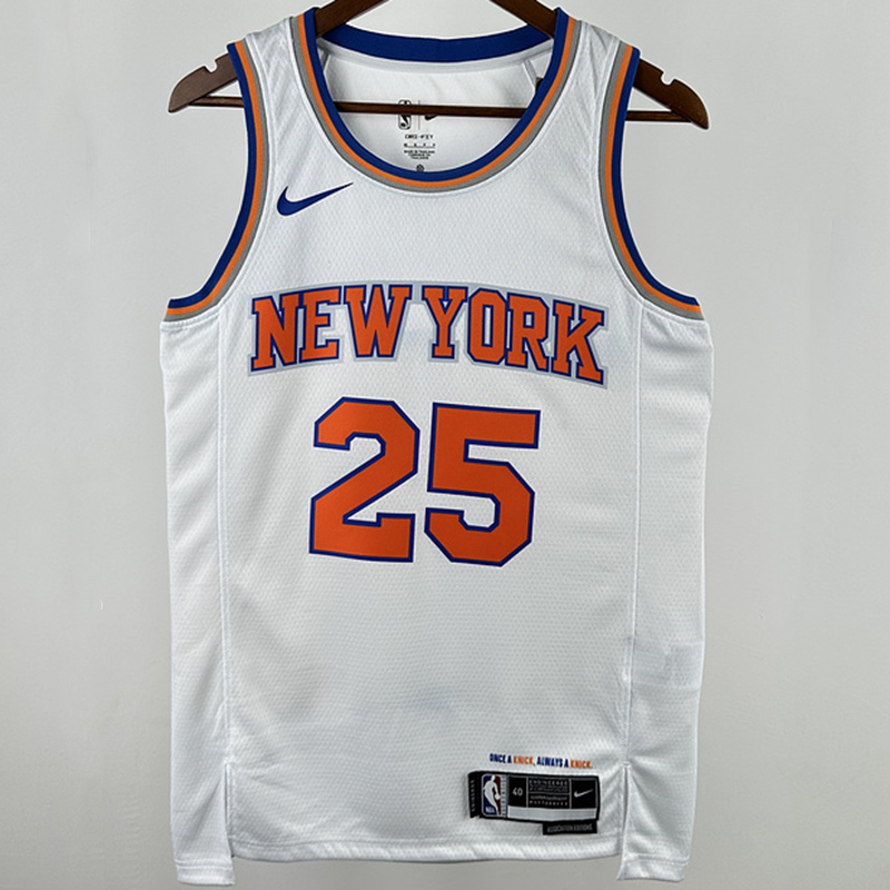 2025 NY Knicks BRIDGES 25 White City Edition NBA Jerseys