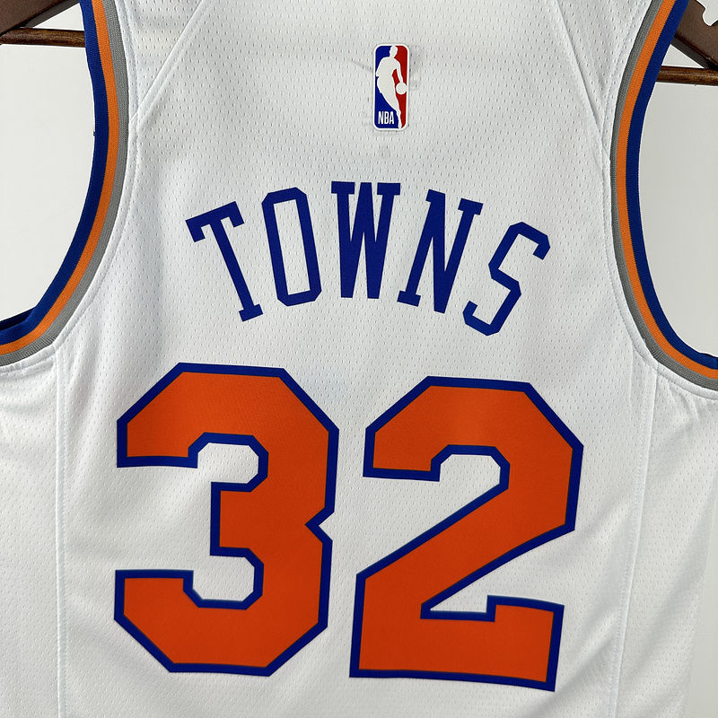 2025 NY Knicks TOWNS 32 White City Edition NBA Jerseys