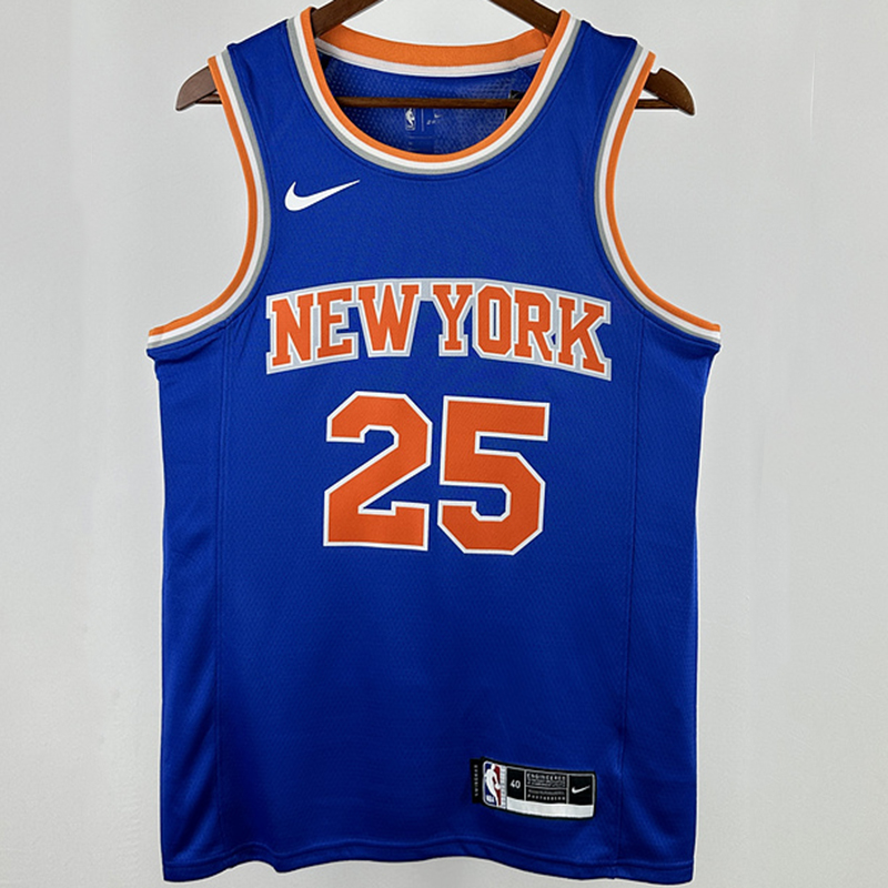 2025 NY Knicks BRIDGES 25 Blue City Edition NBA Jerseys