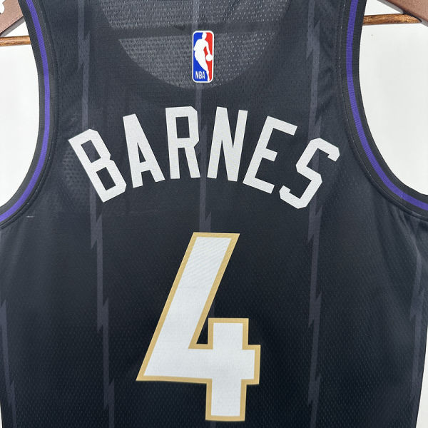 2025 Timberwolves BARNES 4 Black NBA Jerseys