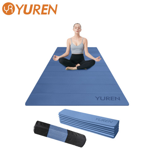 Foldable Anti-Slip Waterproof  Large Yoga Mat With Carry Bag For Home Exercise