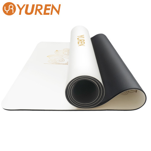 PU Yoga Mat Travel Yoga Mat, Non Slip Exercise Mat with Carry Bag, All-Purpose Fitness Mat with High Density Anti-Tear Surface for Women, Ideal for Pilates Workout