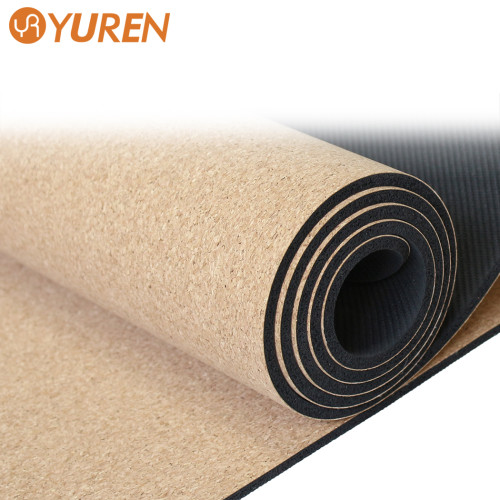 Fitness Mat And Natural Yoga Mat Eco Friendly Exercise Mat With Non-Slip Texture And Easy Carry Strap