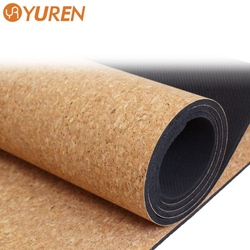 Natural Cork Rubber Yoga Mat Anti Slip Pilates Exercise Yoga Mat Eco Friendly Cork Yoga Mat