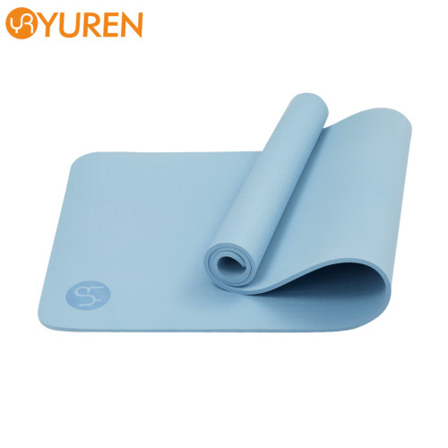 YUREN Eco Friendly Non Slip Yoga Mat, Instructional Yoga Mat Of  TPE Material, Textured Non Slip Surface And Optimal Cushioning