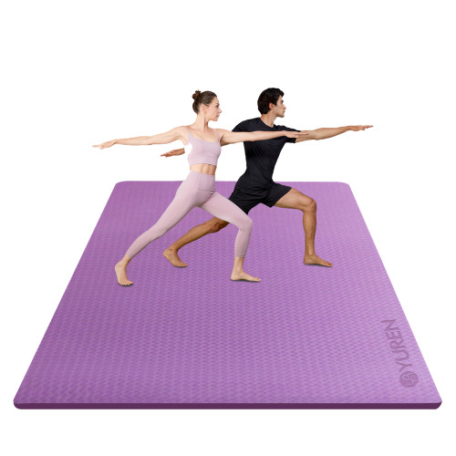 Thick Yoga Mat Fitness & Exercise Mat with Yoga Mat Carrier Strap, 79 L x 51 W Large Yoga Mat For Double People