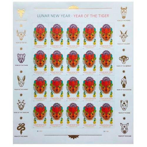Lunar New Year Of The Tiger 2022 (Sheet)