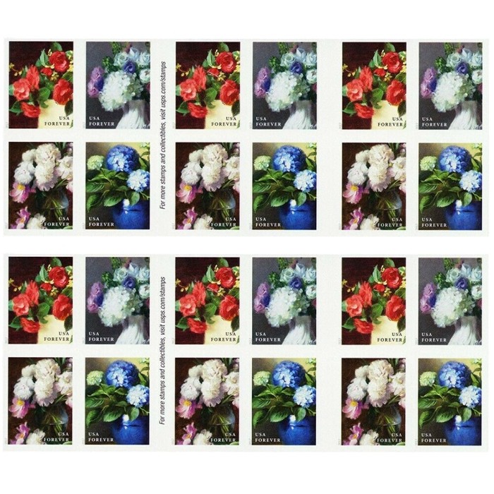 Flowers From The Garden 2017 - 5 Booklets / 100 Pcs