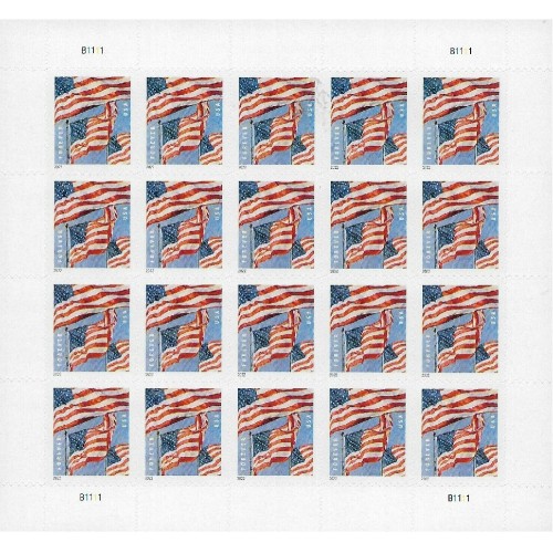 Flag 2022 Sheet - 5 Sheets / 100 Pcs