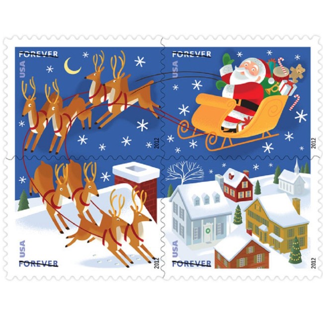Santa and Sleigh 2012 - 5 Booklets / 100 Pcs