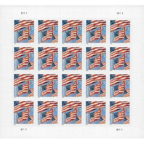 Flag 2022 Sheet - 5 Sheets / 100 Pcs
