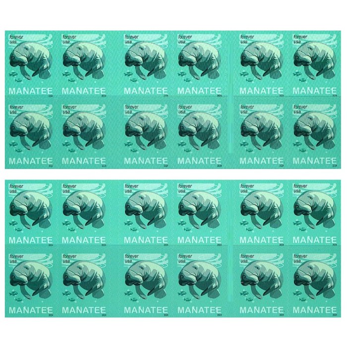 Save Manatees 2024 - 5 Booklets / 100 Pcs