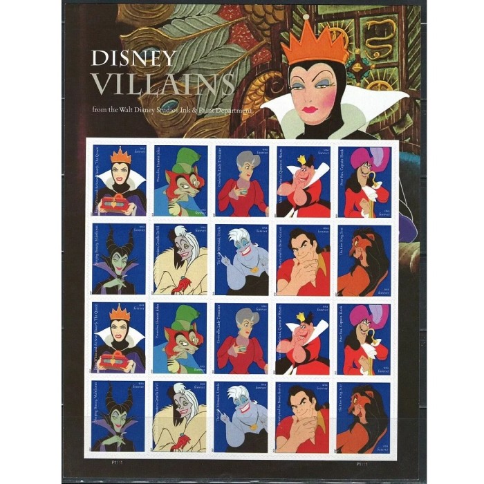 Disny Villains 2017 - 5 Sheets / 100 Pcs