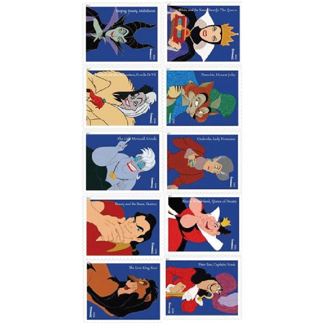 Disny Villains 2017 - 5 Sheets / 100 Pcs