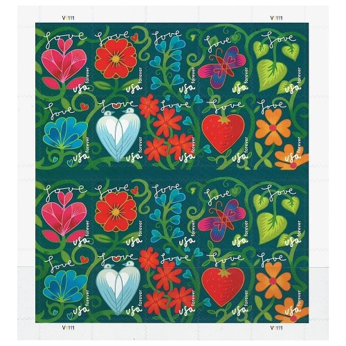 Garden of Love 2011- 5 Sheets / 100 Pcs